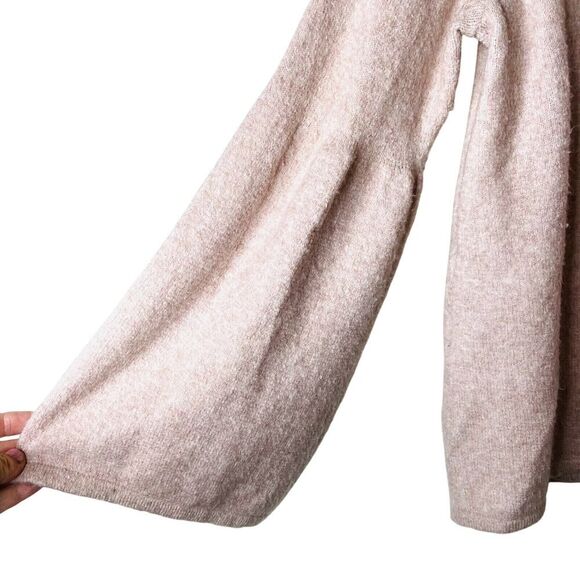 American Eagle Outfitters Bell Sleeve Criss Cross Neck Blush Pink/Cream Size XL - Picture 2 of 10